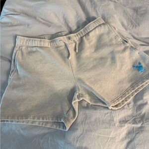 Light Gray Playboy by Pacsun Lounge Shorts with Blue Bunny Logo
